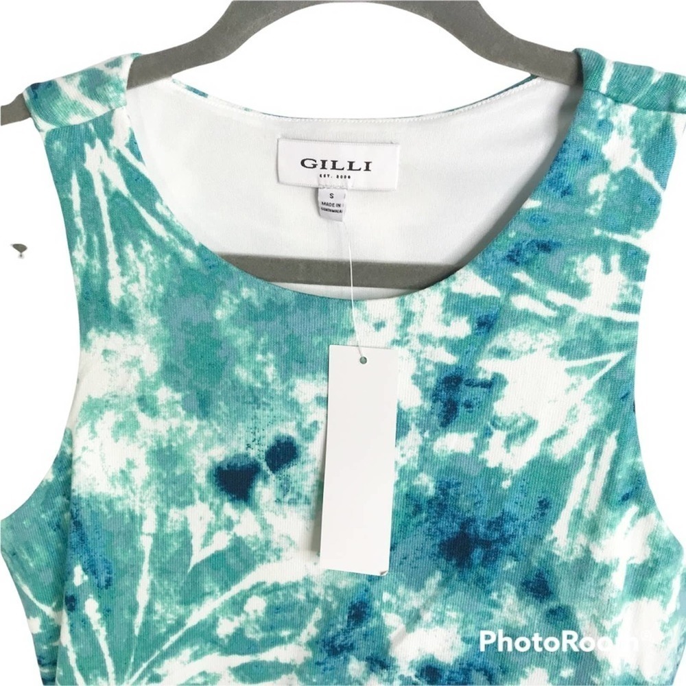 Gilli tie dye sleeveless splatter print midi dress size S NWT - Picture 5 of 5